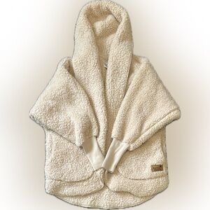 Nordic Beach Cozy Cream Sherpa Hooded Jacket